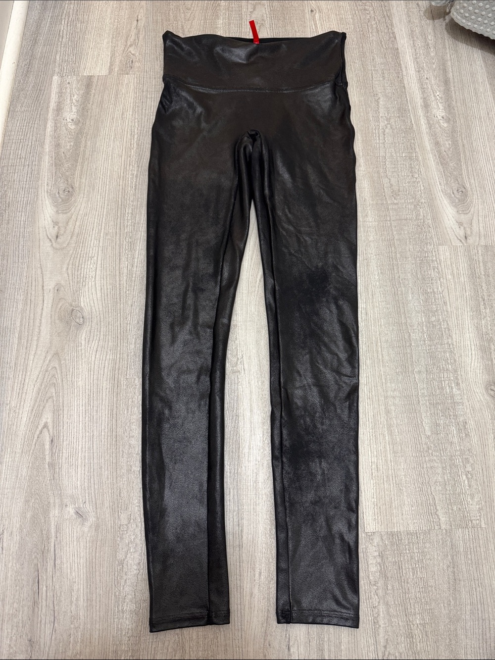 SPANX Black Faux Leather-Look High Waist Jeggings